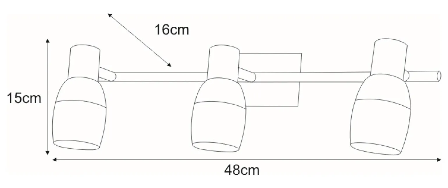 Sklep Kaja Stylowy, potrójny kinkiet łazienkowy K-WLD94503-3 HOSTA | Kaja