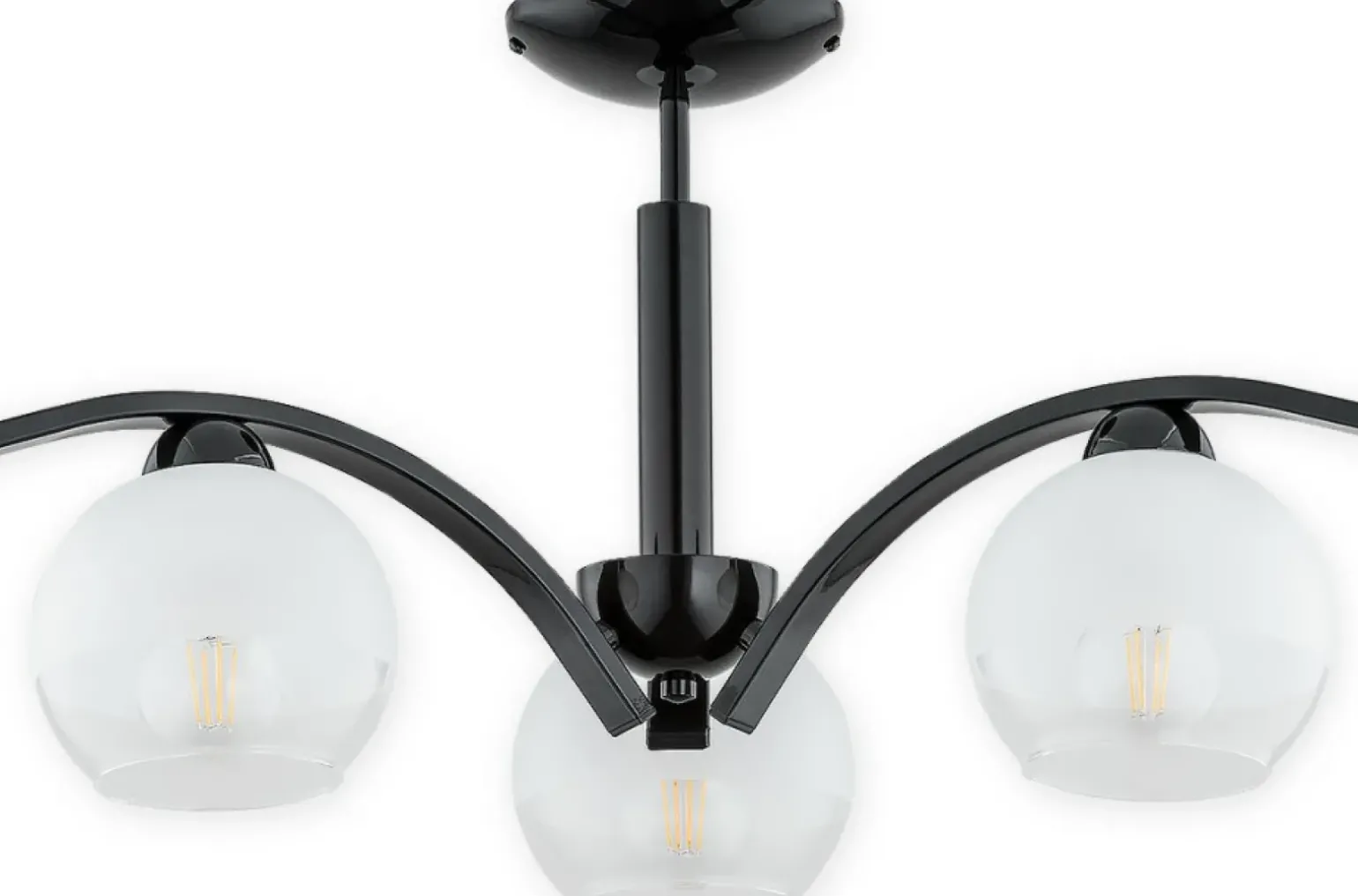 Sklep Kaja Stylowy żyrandol z kulistymi kloszami O2523 W3 CZA | Kaja Oświetlenie
