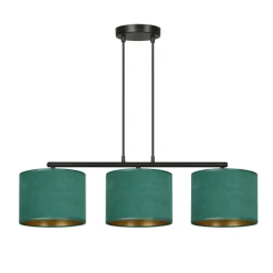 New Stylowy żyrandol z zielonymi abażurami 1051/3 HILDE | Kaja Oświetlenie Żyrandole Nowoczesne
