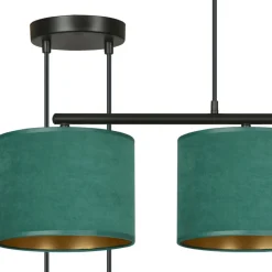 New Stylowy żyrandol z zielonymi abażurami 1051/3 HILDE | Kaja Oświetlenie Żyrandole Nowoczesne