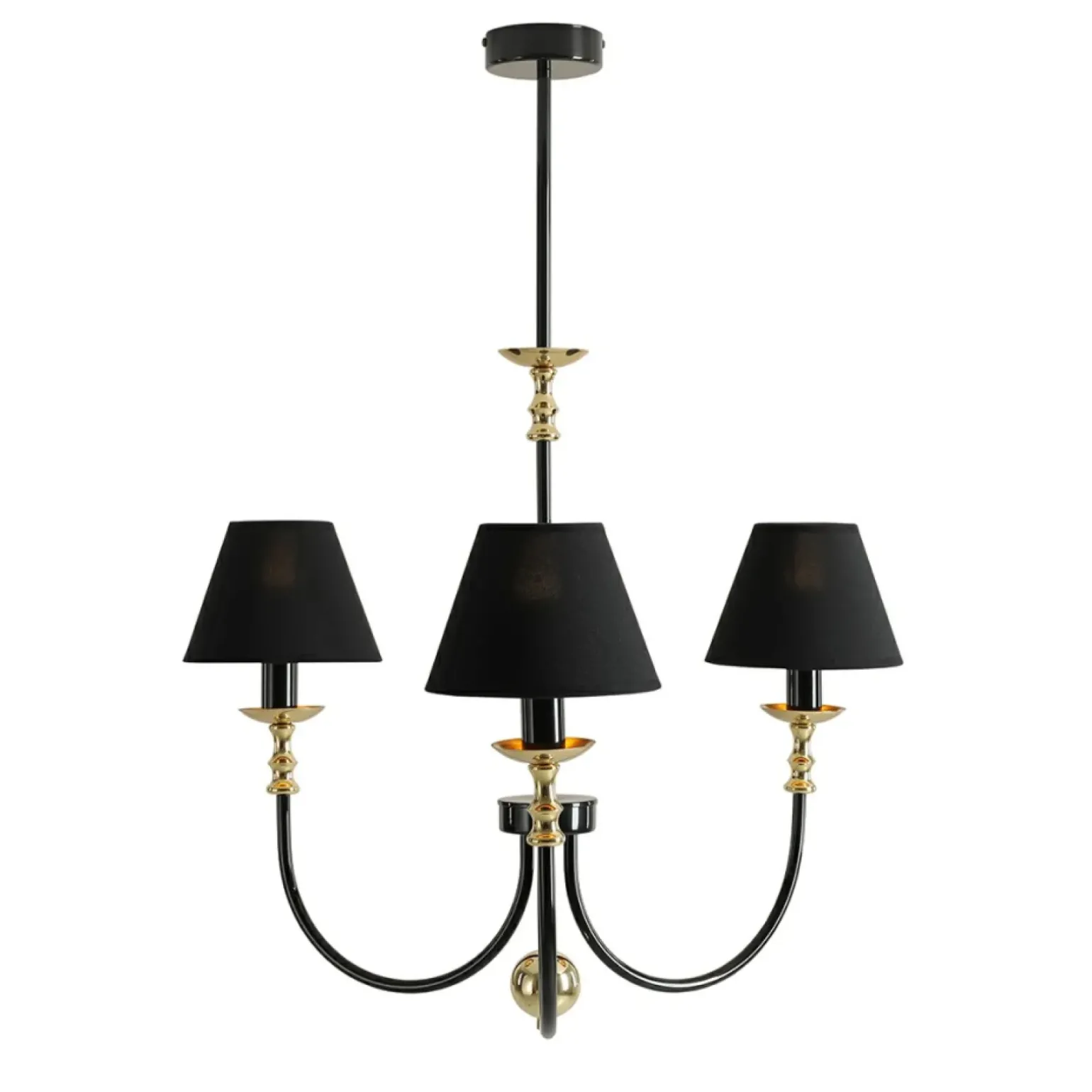 Sklep Kaja Stylowy żyrandol ze złotymi dodatkami 1118E_1 z serii ROMA | Kaja