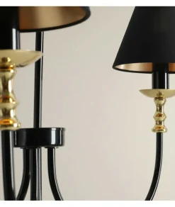 Sklep Kaja Stylowy żyrandol ze złotymi dodatkami 1118E_1 z serii ROMA | Kaja