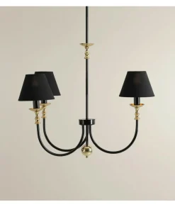 Sklep Kaja Stylowy żyrandol ze złotymi dodatkami 1118E_1 z serii ROMA | Kaja