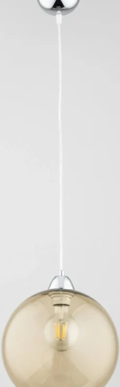 Store Stylowy zwis z bursztynowym szklanym kloszem AL 60709 | Kaja Żyrandole Nowoczesne