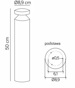 Sklep Kaja Słupek ogrodowy, ledowe oświetlenie, moc 6W DL-500 z serii DELTA | Kaja Oświetle