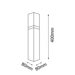 Sklep Kaja Słupek ogrodowy o wysokości 40cm, gwint E14 ANT 9916 FUKU | Kaja