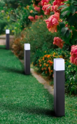 Sklep Kaja Słupek ogrodowy stojący, czarny 50cm E27 K-8141 GENEVA | Kaja