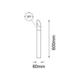 Sklep Kaja Słupek ogrodowy w kolorze antracytu 60cm ANT 9919 SAGA | Kaja