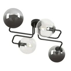 Store Symetryczna czarna lampa sufitowa z kloszami 843/4M3 | Kaja Żyrandole Nowoczesne