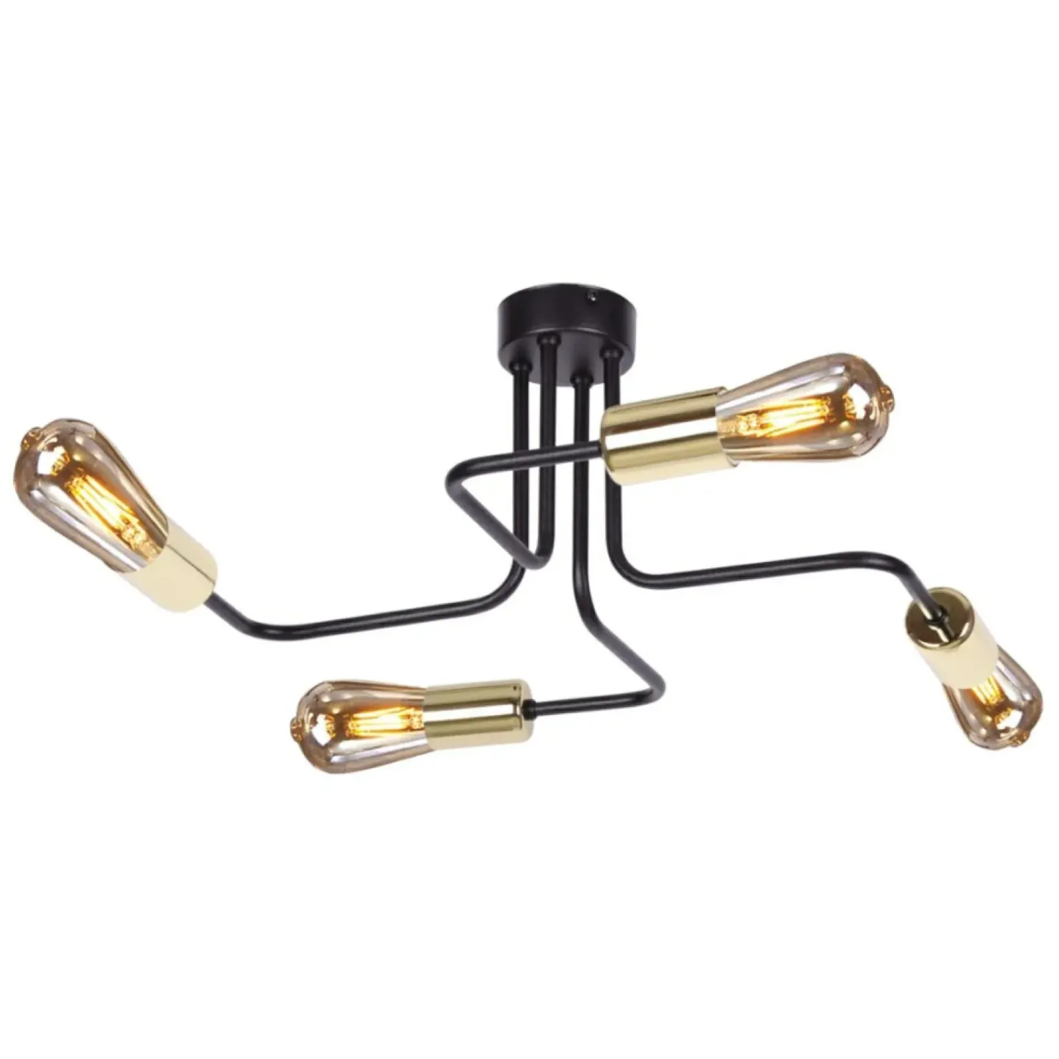 Best Sale Symetryczna czarna lampa sufitowa do salonu K-4942 | Kaja Oświetlenie Żyrandole Nowoczesne