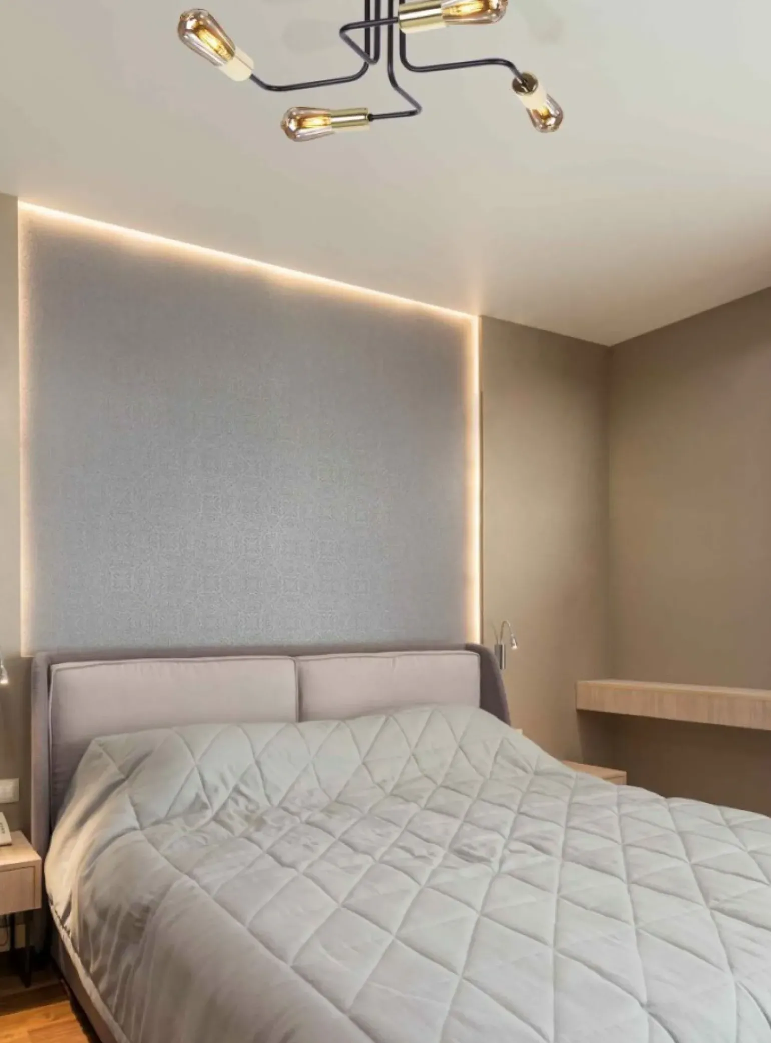 Best Sale Symetryczna czarna lampa sufitowa do salonu K-4942 | Kaja Oświetlenie Żyrandole Nowoczesne