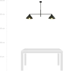 Best Symetryczna, podwójna lampa sufitowa z metalu 1211/2 z serii MAVERICK Żyrandole Nowoczesne