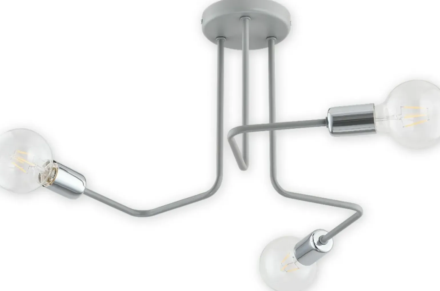 Store Szara, designerska lampa sufitowa O2743 W3 SZA PIXI | Kaja Oświetlenie Żyrandole Nowoczesne