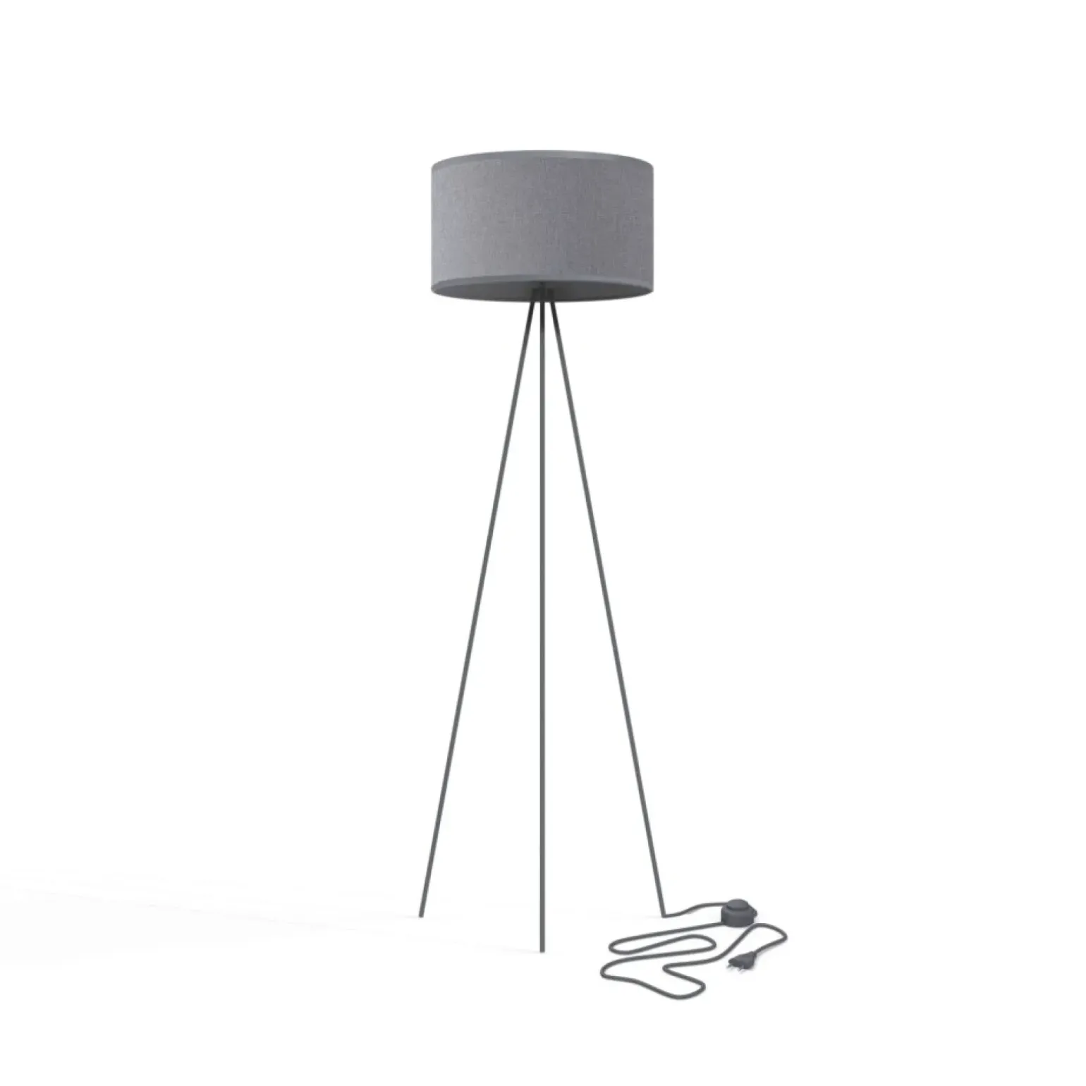 Sklep Kaja Szara, klasyczna lampa podłogowa z abażurem 7992 | Kaja Oświetlenie