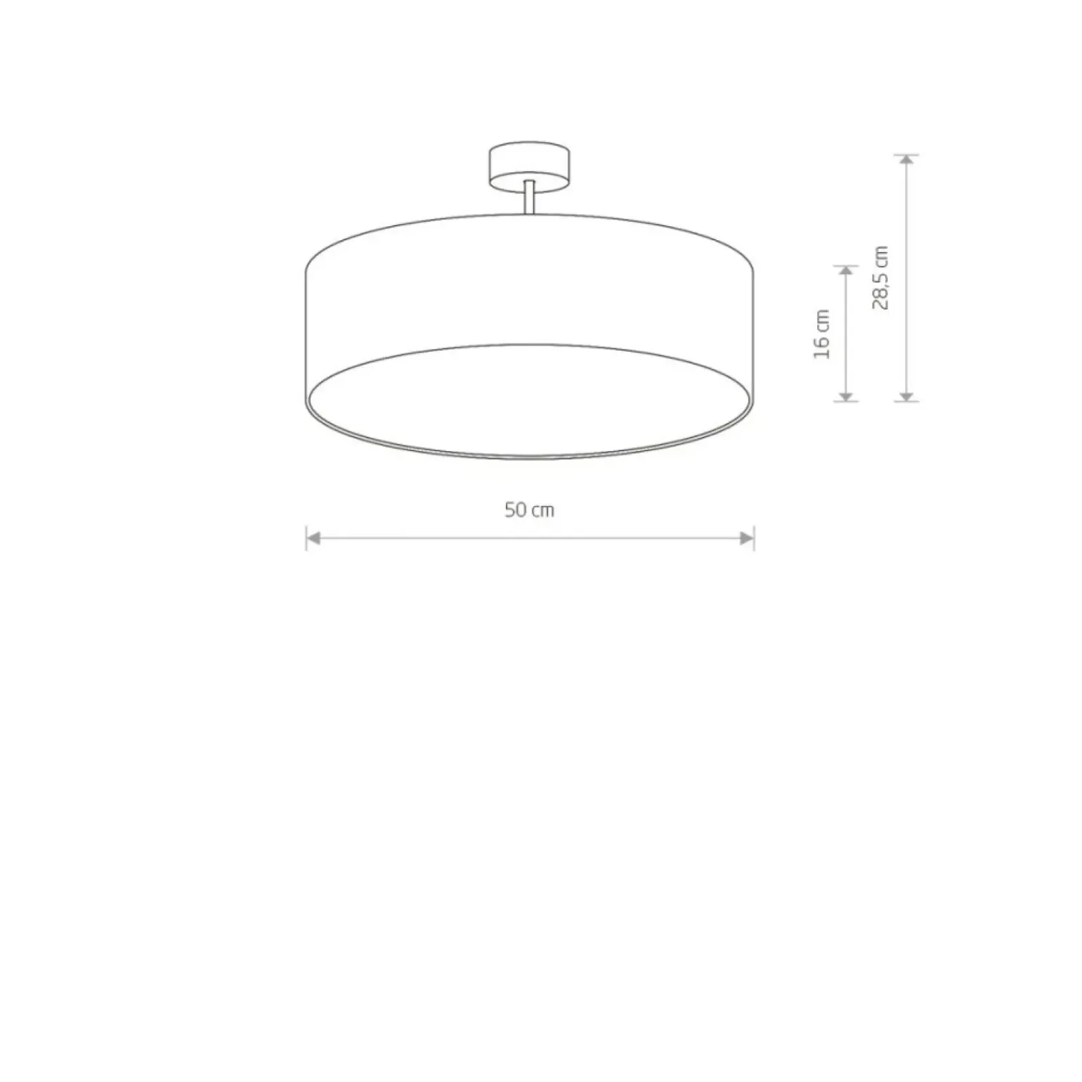 Discount Szara, klasyczna lampa sufitowa, na duży gwint 7960 | Kaja Oświetlenie Żyrandole Nowoczesne