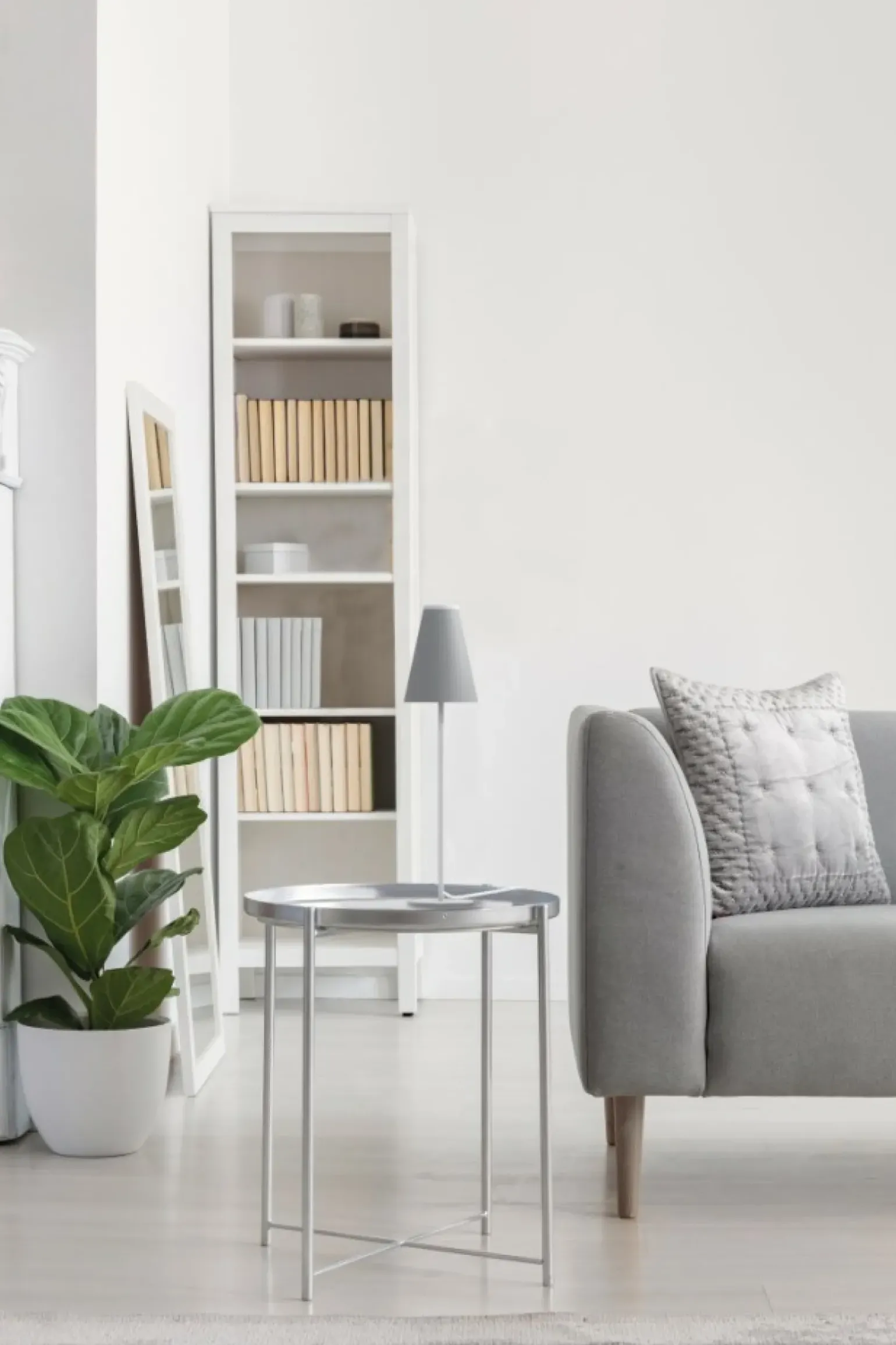 Sklep Kaja Szara lampa stołowa, idealna do gabinetu 7760 | Kaja Oświetlenie