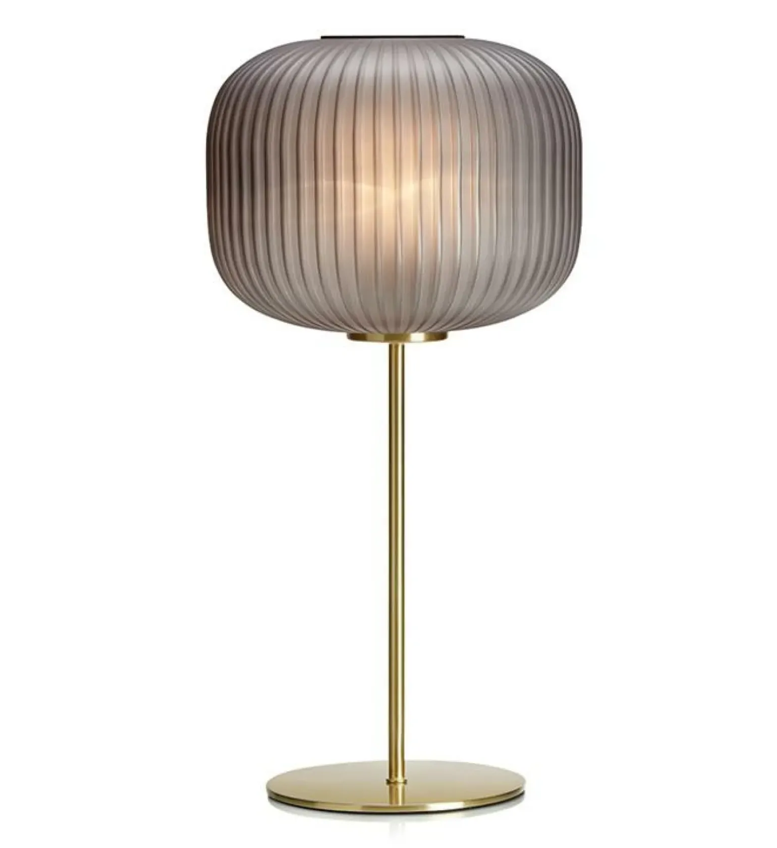 Sklep Kaja Szara lampa stołowa oprawa w kolorze mosiądzu 107820 | Kaja