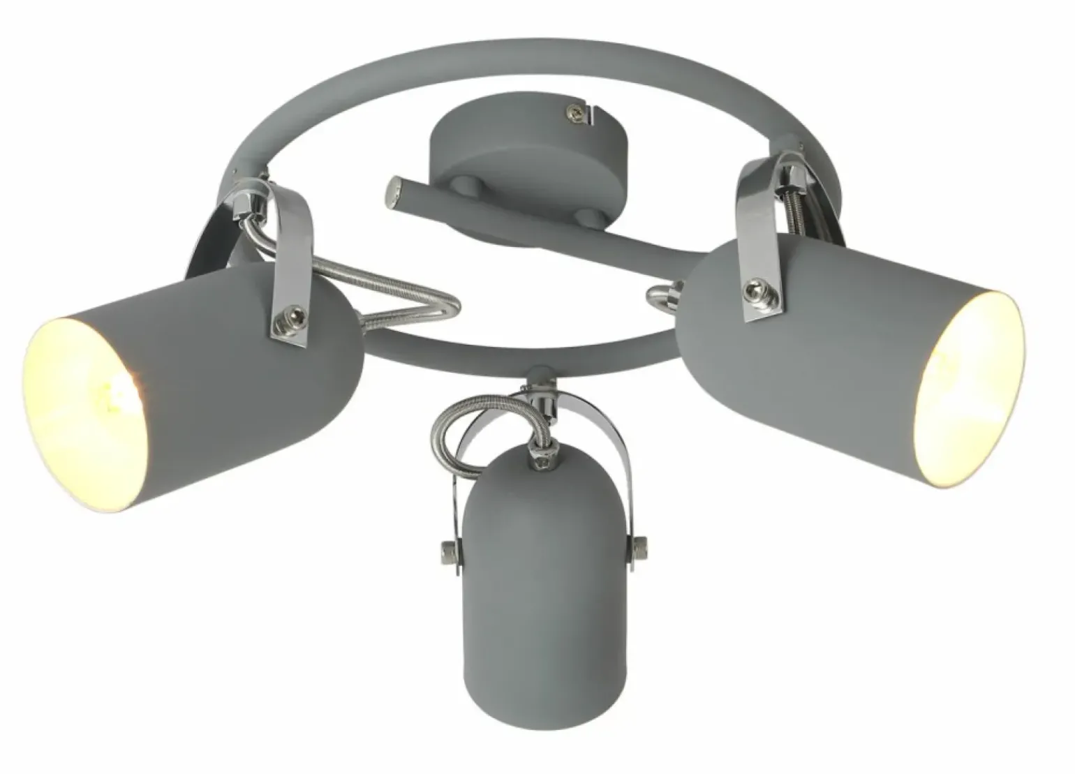 Shop Szara lampa sufitowa do sypialni 98-66497 GRAY | Kaja Oświetlenie Żyrandole Nowoczesne