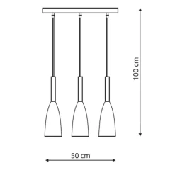 Shop Szara, minimalistyczna lampa wisząca LP-181/3L GR SOLIN | Kaja Żyrandole Nowoczesne
