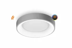 Discount Szara okrągła lampa sufitowa LED WIFI AZ3550 SOVANA | Kaja Oświetlenie Żyrandole Nowoczesne