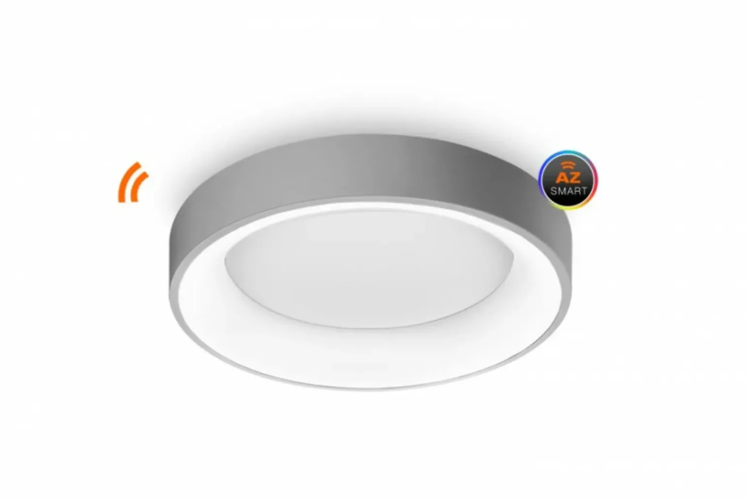 Discount Szara okrągła lampa sufitowa LED WIFI AZ3550 SOVANA | Kaja Oświetlenie Żyrandole Nowoczesne