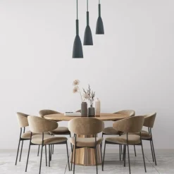 Flash Sale Szare tuby na okrągłej podsufitce LP-181/3P GR SOLIN | Kaja Żyrandole Nowoczesne