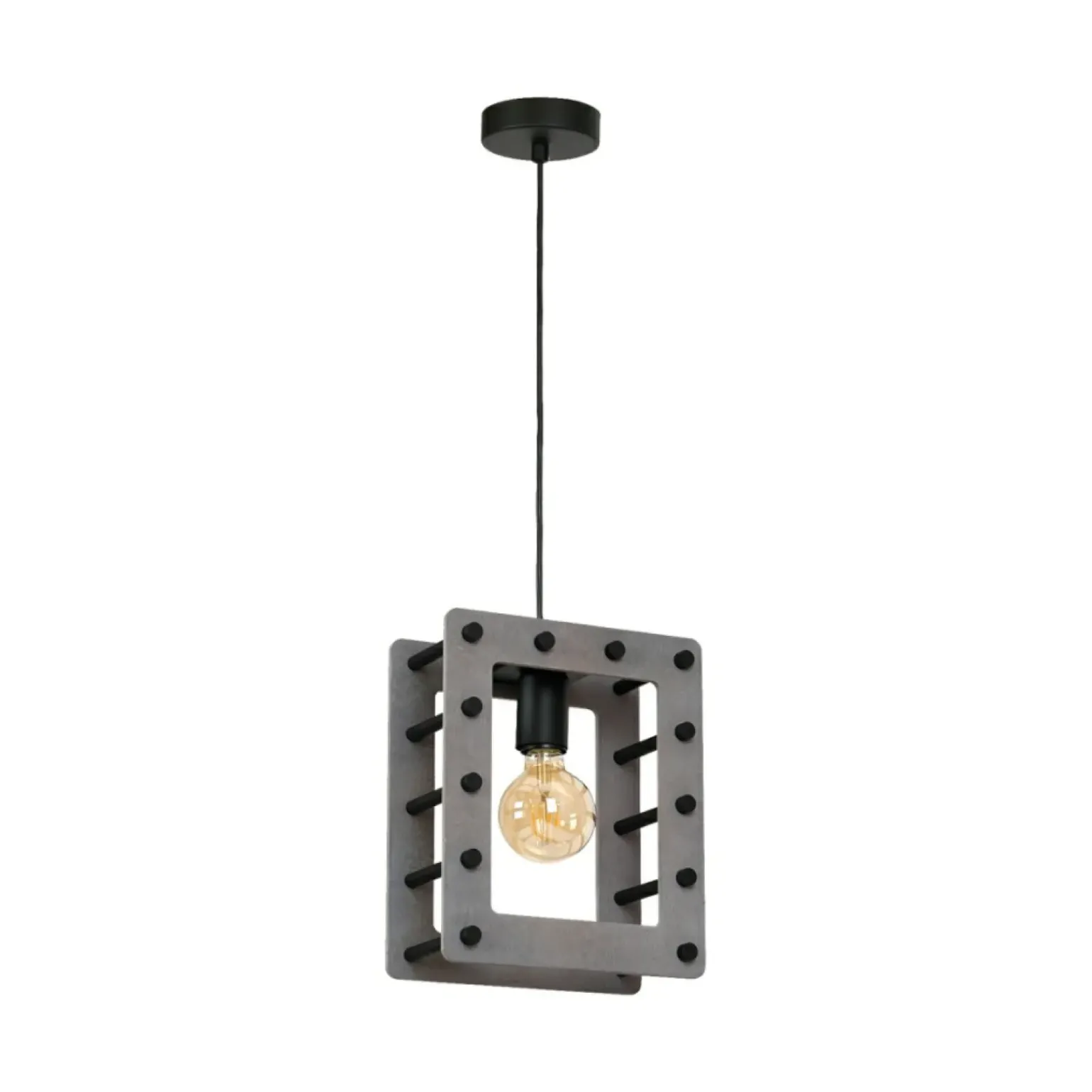 Best Szaro-czarny zwis do pokoju nastolatka MLP3753 THEO | Kaja Oświetlenie Żyrandole Nowoczesne