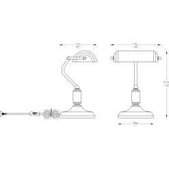 Sklep Kaja Szaro-złota, stylowa lampka z szerokim kloszem A2048-GR z serii ROMA