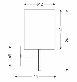 Sklep Kaja Szary kinkiet ścienny, idealny do sypialni 21-27559 z serii YAN | Kaja Oświetlen
