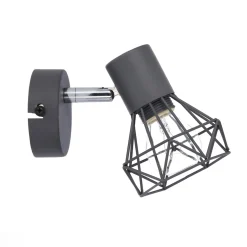 Sklep Kaja Szary kinkiet z drucianym kloszem 91-60969 VERVE | Kaja Oświetlenie