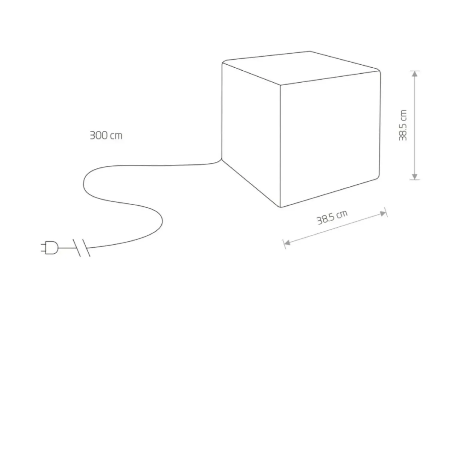 Sklep Kaja Sześcienna kostka 40 cm – lampa ogrodowa stojąca 8966 | Kaja