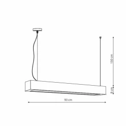 Discount Szeroka, biała listwa wisząca LP-7001/1P 20 WH-93 24/4 z serii IBROS Żyrandole Nowoczesne