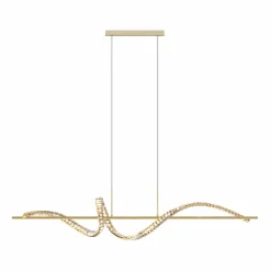 Flash Sale Szeroka, kryształowa lampa wisząca MD3170-1-3GT ATHESA | Kaja Żyrandole Nowoczesne