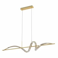 Flash Sale Szeroka, kryształowa lampa wisząca MD3170-1-3GT ATHESA | Kaja Żyrandole Nowoczesne