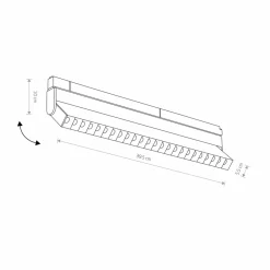 Sklep Kaja Szeroka lampa do szyny magnetycznej 1F 10151 LVM FOCUS OUT LED | Kaja