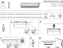 Sklep Kaja Szeroka lampa do szyny magnetycznej 1F 10151 LVM FOCUS OUT LED | Kaja