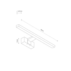 Sklep Kaja Szeroka lampa nad lustro 60cm LED 12W 4000K 10684 CEZANNE LED | Kaja