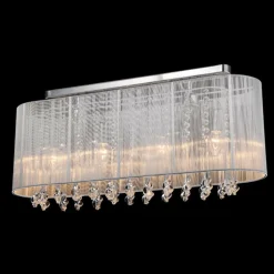Sklep Kaja Szeroka lampa sufitowa glamour MXM1870-4 WH ISLA | Kaja Oświetlenie