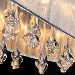 Sklep Kaja Szeroka lampa sufitowa glamour MXM1870-4 WH ISLA | Kaja Oświetlenie