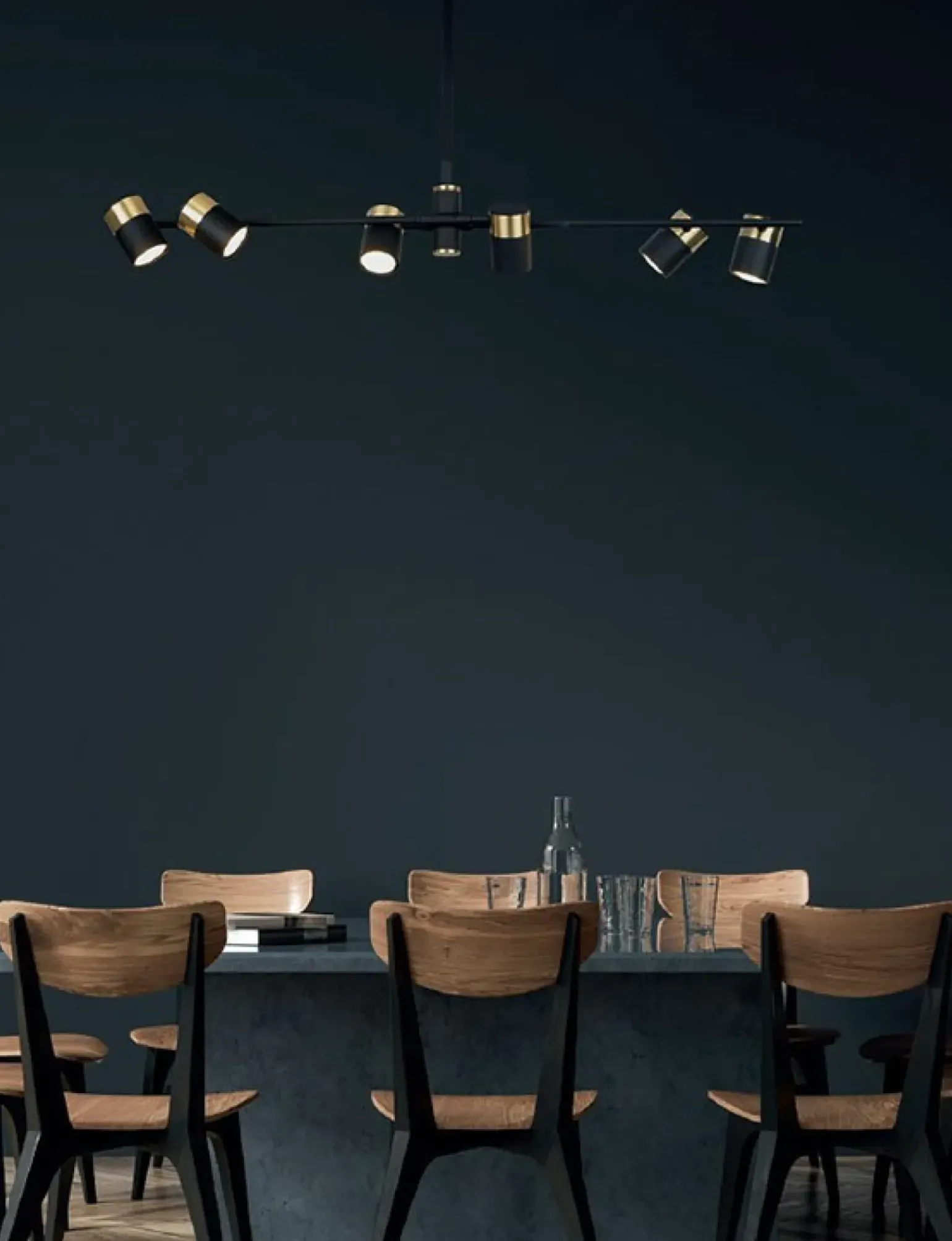 Store Szeroka lampa sufitowa z reflektorami MX P0409 PUMA | Kaja Oświetlenie Żyrandole Nowoczesne