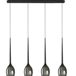 Store Szeroka lampa wisząca na listwie, do kuchni AZ2938 IZZA SMOKY | Kaja Żyrandole Nowoczesne