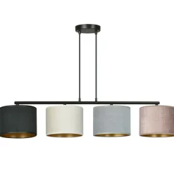Best Sale Szeroka lampa wisząca z kolorowymi abażurami 1055/4 HILDE | Kaja Żyrandole Nowoczesne