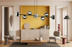 Cheap Szeroka lampa wisząca z małymi kloszami 1229/8 ROSSI | Kaja Żyrandole Nowoczesne