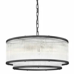 Online Szeroka lampa wisząca z podwójnym kloszem P0528-06H-P7AC SERGIO | Kaja Żyrandole Nowoczesne