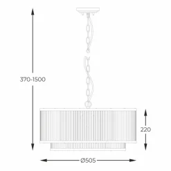 Online Szeroka lampa wisząca z podwójnym kloszem P0528-06H-P7AC SERGIO | Kaja Żyrandole Nowoczesne