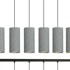 Online Szeroka lampa wisząca z szaro-złotymi abażurami 1060/6 BENTE | Kaja Żyrandole Nowoczesne