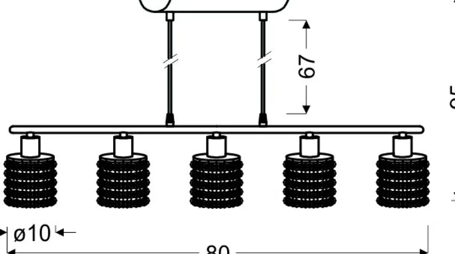 Sklep Kaja Szeroka lampa z wiszącymi kryształkami 35-28115 ROYAL | Kaja