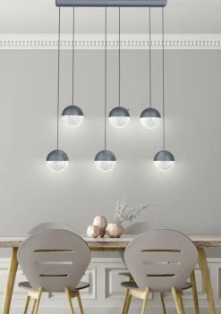 Best Sale Szeroka, ledowa lampa wisząca do salonu A0031-360 FURNI | Kaja Żyrandole Nowoczesne