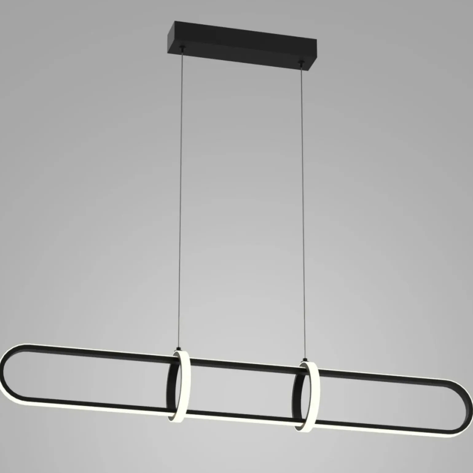 Best Sale Szeroka, ledowa lampa wisząca PND-29772750-1A-BK CERRILA | Kaja Żyrandole Nowoczesne