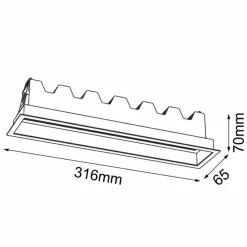 Sklep Kaja Szeroka listwa podtynkowa LED 20W 4000K ANT 3053 A-GLARE | Kaja